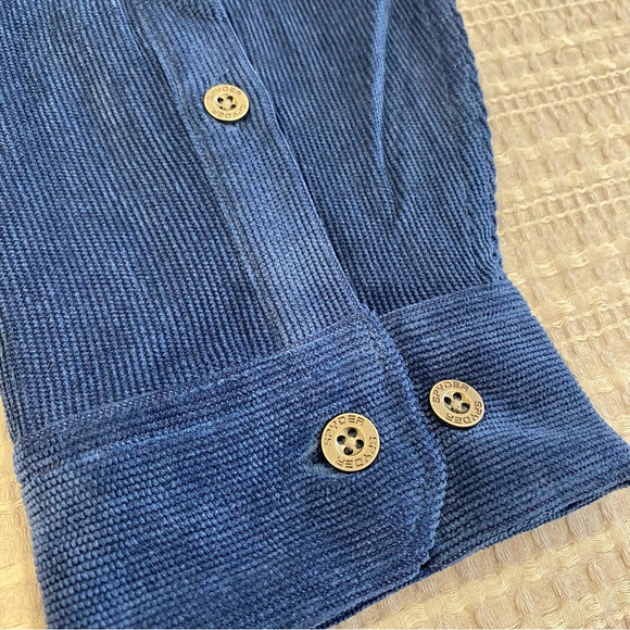 Spyder Men’s Blue Corduroy Button Down Long Sleeve Shirt L - Picture 6 of 8